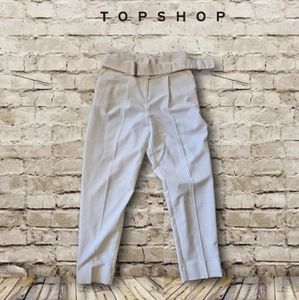 Top Shop  Petite High Waist Belted Trousers